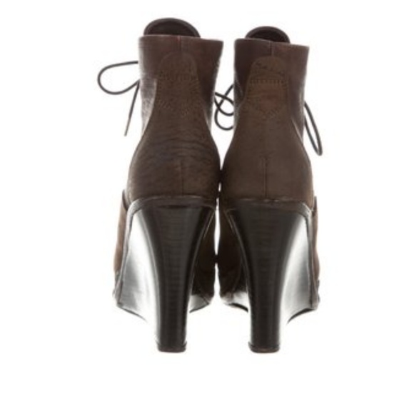 Rag & Bone Wedge RARE Leather Platform Boots NEW 8 - Picture 3 of 7